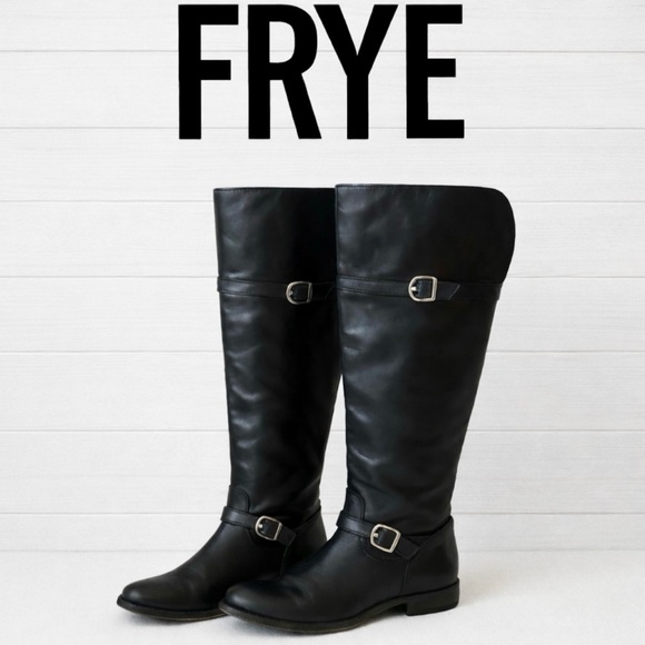 Frye. Black Leather. Double Buckle Straps.
Shirley Boots. Women 5.5. - Picture 2 of 5